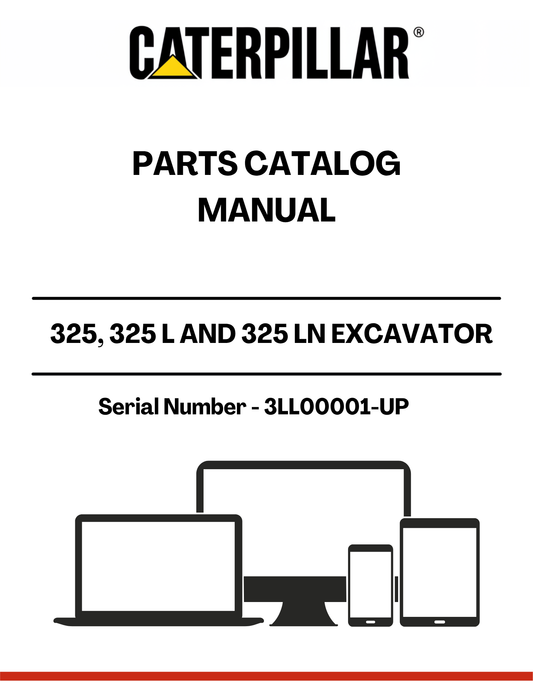 Discover the ultimate resource for maintaining your CAT 325, 325 L, and 325 LN excavators with our comprehensive Parts Catalog Manual. Designed specifically for models with serial number 3LL00001 and up, this manual is powered by the reliable 3116 engine, ensuring you have the most accurate and up-to-date information at your fingertips.
