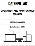 Discover the essential CAT 326D2 Excavator Operation and Maintenance Manual, specifically designed for serial number HM4. This comprehensive guide is your go-to resource for understanding the intricacies of your excavator, ensuring optimal performance and longevity.