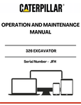 Discover the essential CAT 326 Excavator Operation and Maintenance Manual, specifically designed for serial number JFH. This comprehensive guide is your go-to resource for understanding the intricacies of your excavator, ensuring optimal performance and longevity.