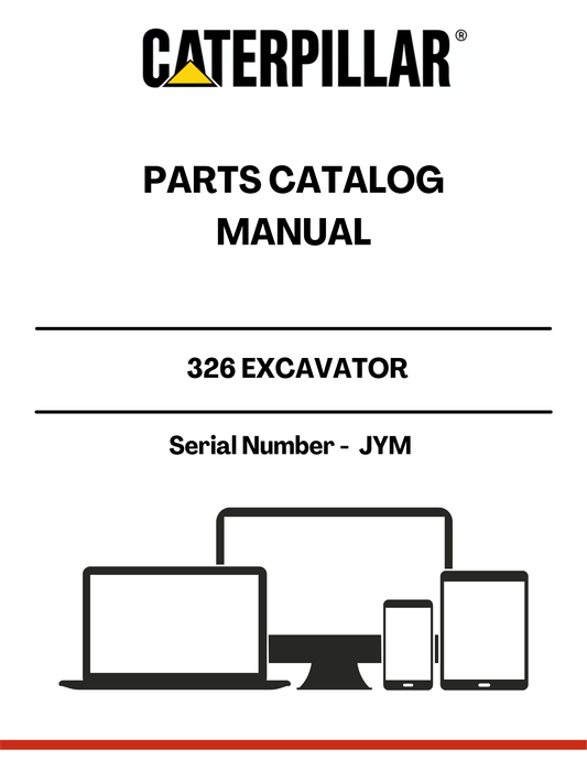 Discover the essential CAT 326 Excavator Parts Catalog Manual, specifically designed for serial number JYM. This comprehensive manual serves as your go-to resource for identifying and sourcing the right parts for your CAT 326 excavator, ensuring optimal performance and longevity of your machinery.
