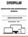 Discover the essential CAT 329E LN Excavator Operation and Maintenance Manual, designed specifically for serial number RLD. This comprehensive guide is your go-to resource for understanding the intricate workings of your excavator, ensuring optimal performance and longevity.