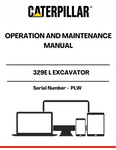 Discover the essential CAT 329E L Excavator Operation and Maintenance Manual, designed specifically for serial number PLW. This comprehensive guide is your go-to resource for maximizing the performance and longevity of your excavator. With detailed instructions and expert insights, you can ensure that your machine operates at peak efficiency.