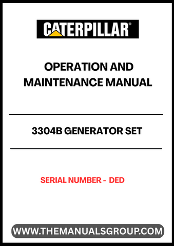 The CAT 3304B Generator Set Operation and Maintenance Manual is an essential resource for ensuring the optimal performance and longevity of your generator. Designed specifically for the CAT 3304B model, this manual provides detailed instructions on operation, maintenance, and troubleshooting, making it an invaluable tool for both seasoned professionals and new users alike.