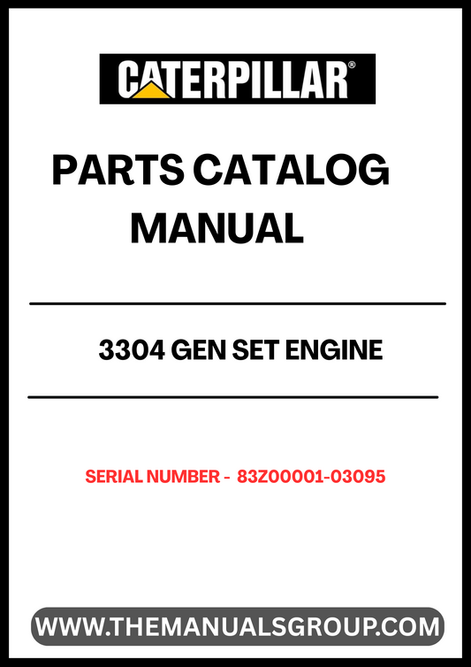 Enhance your maintenance and repair capabilities with the CAT 3304 Gen Set Engine Parts Catalog Manual, specifically designed for serial numbers 83Z00001-03095. This comprehensive manual serves as an essential resource for identifying and sourcing the right parts for your engine, ensuring optimal performance and longevity.