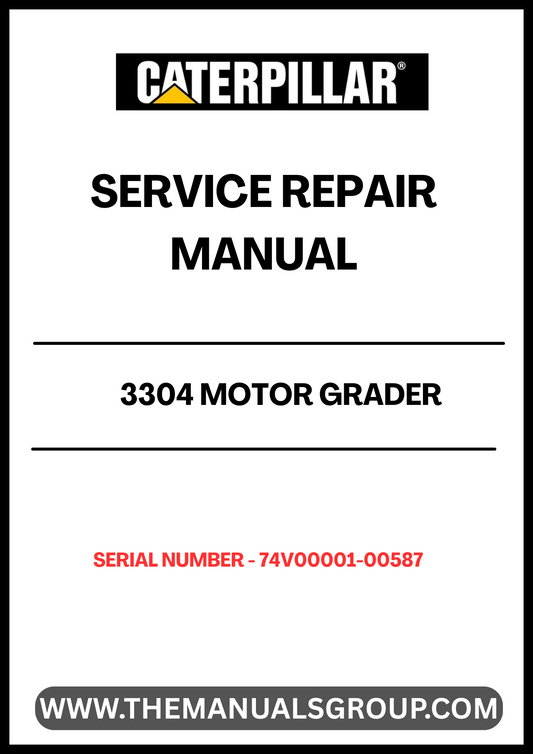 Ensure your CAT 3304 Motor Grader operates at peak performance with our comprehensive Service Repair Manual, specifically designed for serial numbers 74V00001-00587. This manual is an essential resource for technicians and operators alike, providing detailed instructions and insights to keep your equipment running smoothly.