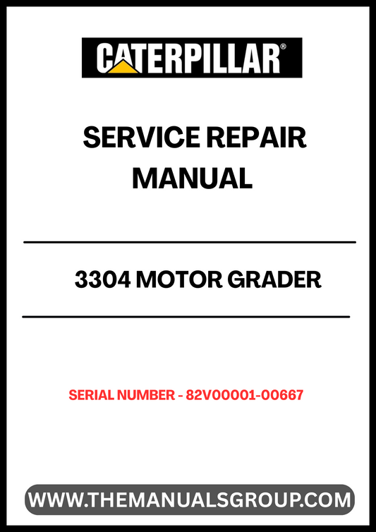 Introducing the CAT 3304 Motor Grader Service Repair Manual, specifically designed for serial numbers 82V00001-00667. This comprehensive manual is an essential resource for technicians and operators, providing detailed instructions and insights to ensure optimal performance and maintenance of your motor grader.