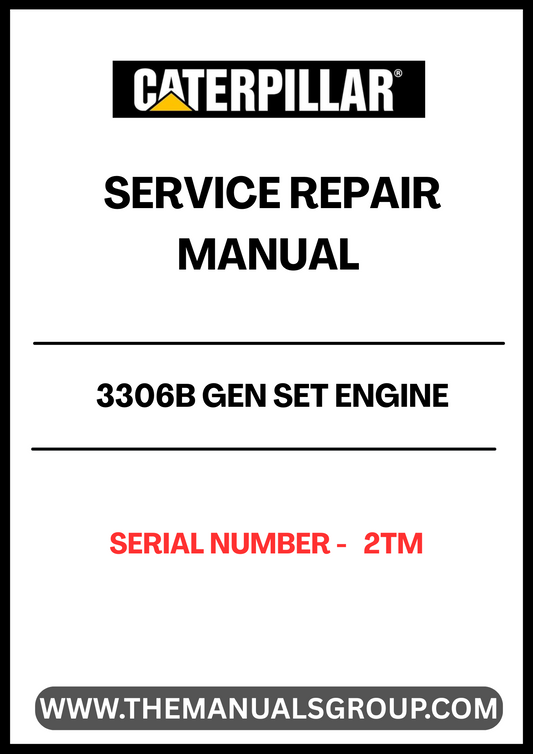 Discover the essential CAT 3306B Gen Set Engine Service Repair Manual, specifically designed for serial number 2TM. This comprehensive guide is an invaluable resource for technicians and engineers, providing detailed instructions and insights to ensure optimal performance and longevity of your engine.