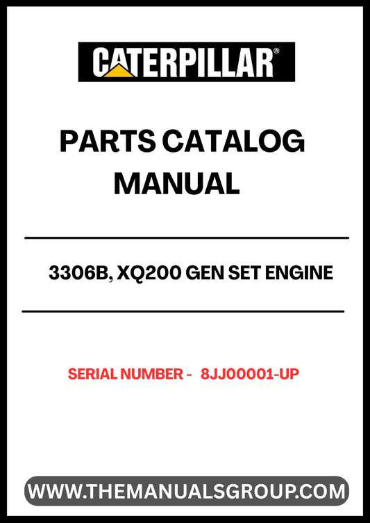 Discover the essential CAT 3306B, XQ200 GEN SET Engine Parts Catalog Manual, designed specifically for serial numbers 8JJ00001 and up. This comprehensive manual is your go-to resource for understanding the intricate components of your engine, ensuring you have the right information at your fingertips for maintenance and repairs.