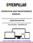 Enhance your operational efficiency with the CAT 3306 Excavator Operation and Maintenance Manual, specifically designed for serial numbers 32K00001 and up. This comprehensive guide provides essential insights into the proper operation and maintenance of your excavator, ensuring optimal performance and longevity.
