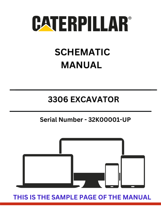  Unlock the full potential of your CAT 3306 Excavator with our comprehensive Schematic Manual, specifically designed for serial numbers 32K00001 and up. This manual provides detailed diagrams and schematics that are essential for understanding the intricate systems of your excavator, ensuring you can perform maintenance and repairs with confidence.