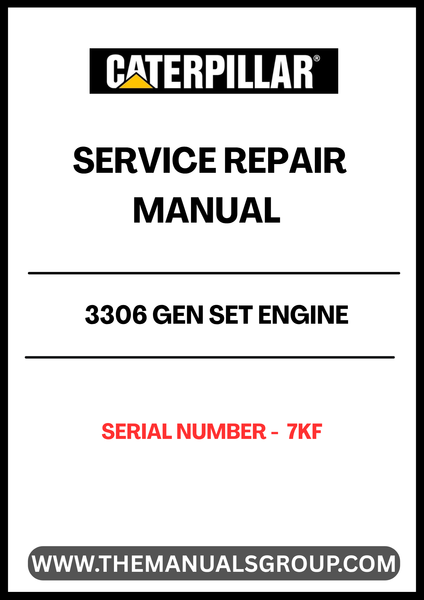 Discover the essential CAT 3306 Gen Set Engine Service Repair Manual, specifically designed for serial number 7KF. This comprehensive guide is an invaluable resource for technicians and DIY enthusiasts alike, providing detailed instructions and insights to ensure optimal performance and longevity of your engine.