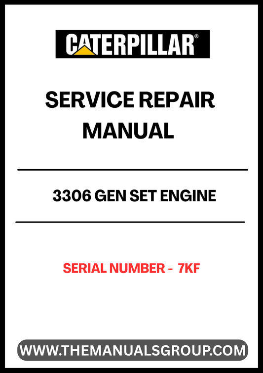 Discover the essential CAT 3306 Gen Set Engine Service Repair Manual, specifically designed for serial number 7KF. This comprehensive guide is an invaluable resource for technicians and DIY enthusiasts alike, providing detailed instructions and insights to ensure optimal performance and longevity of your engine.