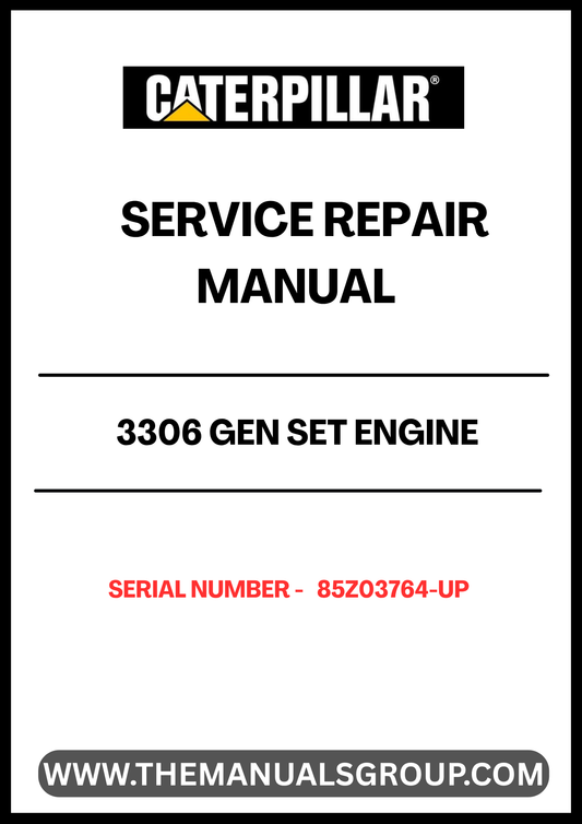 Unlock the full potential of your CAT 3306 Gen Set Engine with our comprehensive Service Repair Manual, specifically designed for serial numbers 85Z03764 and up. This manual is an essential resource for technicians and DIY enthusiasts alike, providing detailed instructions and insights to ensure your engine operates at peak performance.
