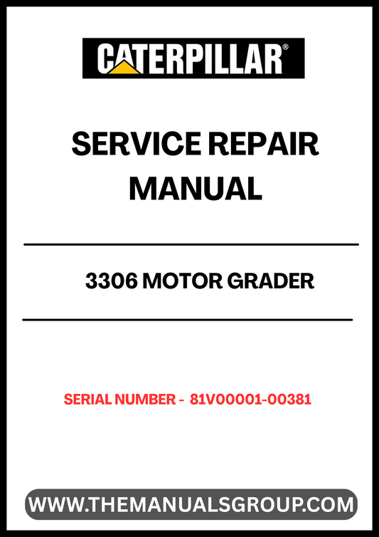 Ensure your CAT 3306 Motor Grader operates at peak performance with our comprehensive Service Repair Manual, specifically designed for serial numbers 81V00001-00381. This manual is an essential resource for technicians and operators alike, providing detailed instructions and insights to keep your equipment running smoothly.