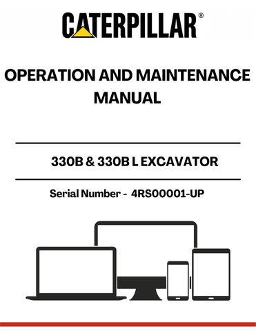 Discover the essential CAT 330B & 330B L Excavator Operation and Maintenance Manual, specifically designed for models with serial number 4RS00001 and up, powered by the robust 3306 engine. This comprehensive guide is your go-to resource for understanding the intricacies of your excavator, ensuring optimal performance and longevity.