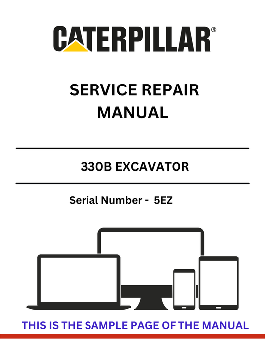 Unlock the full potential of your CAT 330B Excavator with our comprehensive Service Repair Manual, specifically designed for serial number 5EZ. This manual is an essential resource for both seasoned professionals and DIY enthusiasts, providing detailed instructions and insights to keep your machine running smoothly.