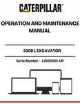 Unlock the full potential of your CAT 330B L Excavator with the comprehensive Operation and Maintenance Manual, specifically designed for models with serial number 1JS00001 and powered by the robust 3066 engine. This manual is an essential resource for operators and maintenance personnel, providing detailed instructions to ensure optimal performance and longevity of your equipment.