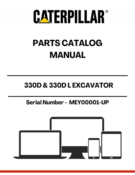 Discover the essential CAT 330D & 330D L Excavator Parts Catalog Manual, specifically designed for serial numbers MEY00001-UP and powered by the robust C9 engine. This comprehensive manual serves as your go-to resource for identifying and sourcing the right parts for your excavator, ensuring optimal performance and longevity.