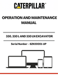 Enhance the performance and longevity of your CAT 330, 330 L, and 330 LN excavators with the comprehensive Operation and Maintenance Manual. Designed specifically for models powered by the robust 3306 engine, this manual provides essential insights into optimal operation and maintenance practices, ensuring your equipment runs smoothly and efficiently.