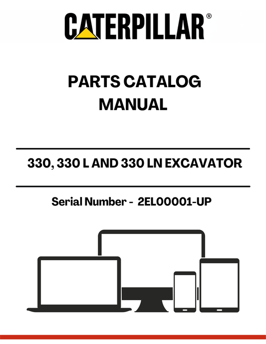 Discover the essential CAT 330, 330 L, and 330 LN Excavator Parts Catalog Manual, designed specifically for models with serial number 2EL00001 and up, powered by the robust 3306 engine. This comprehensive manual is your go-to resource for identifying and sourcing the right parts for your excavator, ensuring optimal performance and longevity.