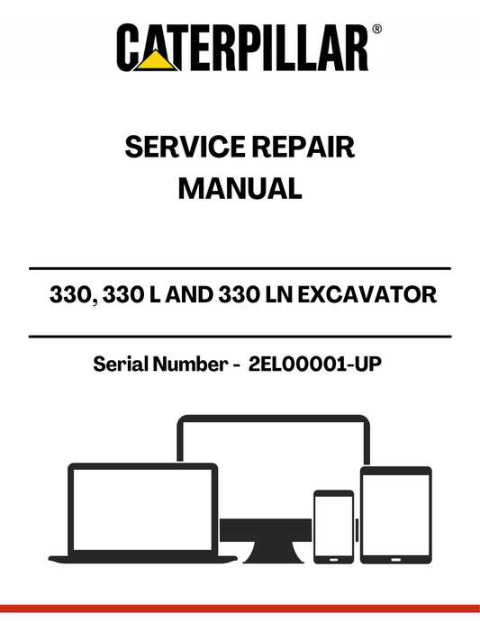 Unlock the full potential of your CAT 330, 330 L, and 330 LN excavators with our comprehensive Service Repair Manual. Designed specifically for models with serial numbers starting from 2EL00001 and powered by the robust 3306 engine, this manual is an essential resource for maintenance and repair.