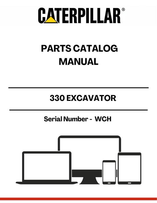 Discover the essential CAT 330 Excavator Parts Catalog Manual, specifically designed for serial number WCH. This comprehensive manual serves as your go-to resource for identifying and sourcing the right parts for your CAT 330 excavator, ensuring optimal performance and longevity of your machinery.