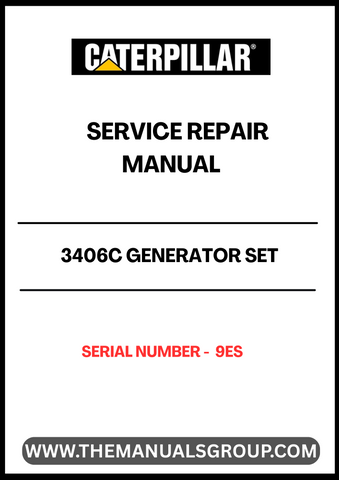 Discover the essential CAT 3406C Generator Set Service Repair Manual, specifically designed for serial number 9ES. This comprehensive guide is your go-to resource for maintaining and troubleshooting your generator, ensuring optimal performance and longevity. With detailed diagrams and step-by-step instructions, you can confidently tackle repairs and service tasks.