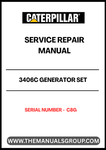 Discover the essential CAT 3406C Generator Set Service Repair Manual, designed specifically for serial number C8G. This comprehensive guide is your go-to resource for maintaining and troubleshooting your generator, ensuring optimal performance and longevity.