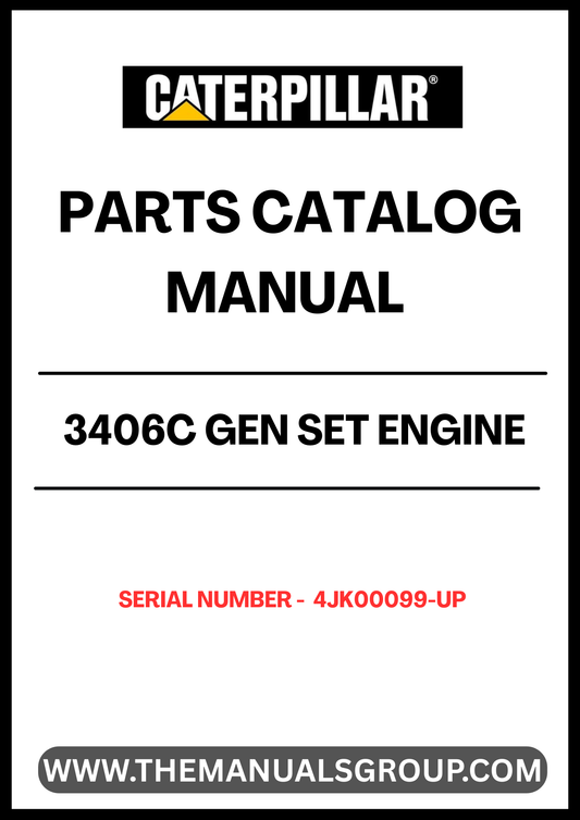  Enhance the performance and longevity of your CAT 3406C Gen Set engine with our comprehensive Parts Catalog Manual, specifically designed for serial numbers 4JK00099 and up. This manual serves as an essential resource for identifying and sourcing the right parts, ensuring your engine operates at peak efficiency.