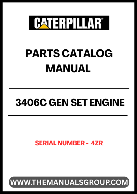 Discover the essential CAT 3406C Gen Set Engine Parts Catalog Manual, specifically designed for serial number 4ZR. This comprehensive manual serves as your go-to resource for identifying and sourcing the right parts for your engine, ensuring optimal performance and longevity.