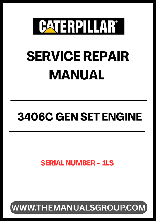Discover the essential CAT 3406C Gen Set Engine Service Repair Manual, specifically designed for serial number 1LS. This comprehensive guide is your go-to resource for maintaining and repairing your engine, ensuring optimal performance and longevity.