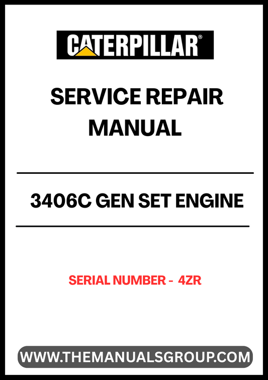 Enhance your maintenance capabilities with the CAT 3406C Gen Set Engine Service Repair Manual, specifically designed for serial number 4ZR. This comprehensive guide provides detailed instructions and insights to ensure your engine operates at peak performance. With clear diagrams and step-by-step procedures, you can tackle repairs and servicing with confidence.