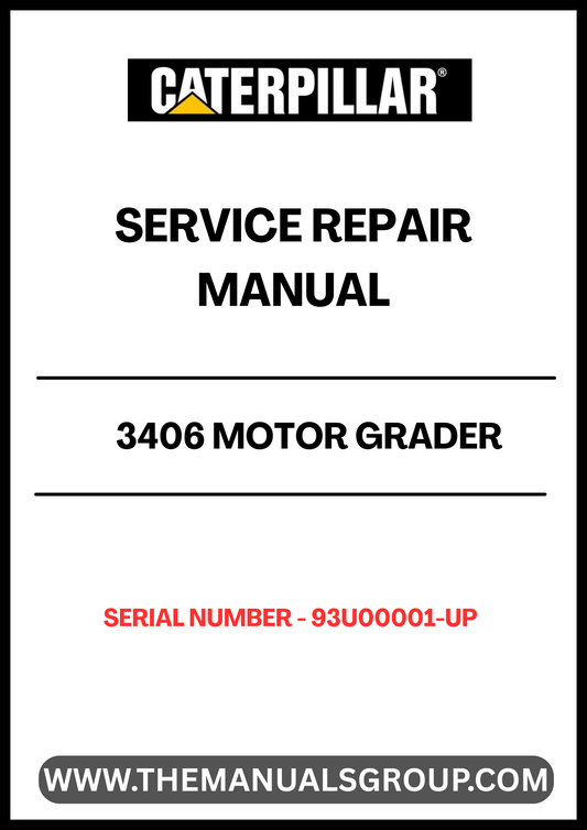 Introducing the CAT 3406 Motor Grader Service Repair Manual, designed specifically for serial numbers 93U00001 and up. This comprehensive manual is an essential resource for technicians and operators, providing detailed instructions and insights to ensure optimal performance and maintenance of your motor grader.