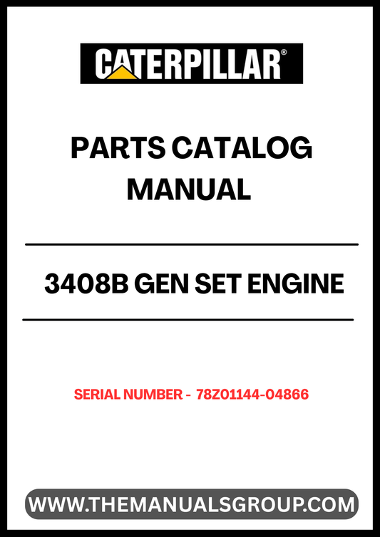 Enhance the performance and longevity of your CAT 3408B GEN SET with our comprehensive Parts Catalog Manual, specifically designed for serial number 78Z01144-04866. This manual serves as an essential resource for identifying and sourcing the right parts, ensuring your engine operates at peak efficiency.