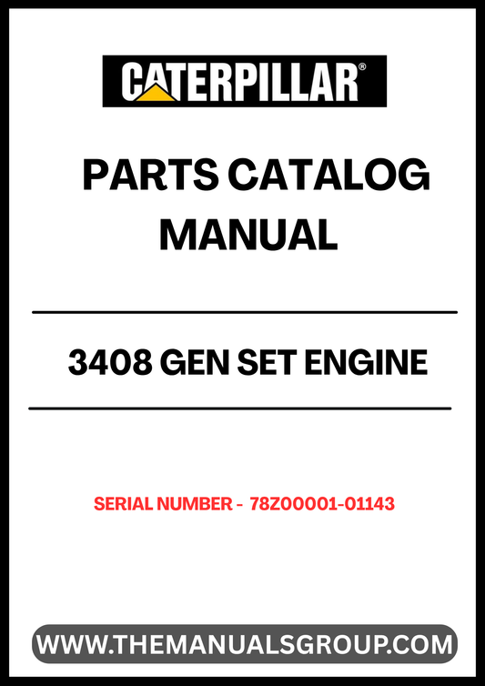 Enhance your maintenance and repair capabilities with the CAT 3408 Gen Set Engine Parts Catalog Manual, specifically designed for serial numbers 78Z00001-01143. This comprehensive manual serves as an essential resource for identifying and sourcing the right parts for your engine, ensuring optimal performance and longevity.