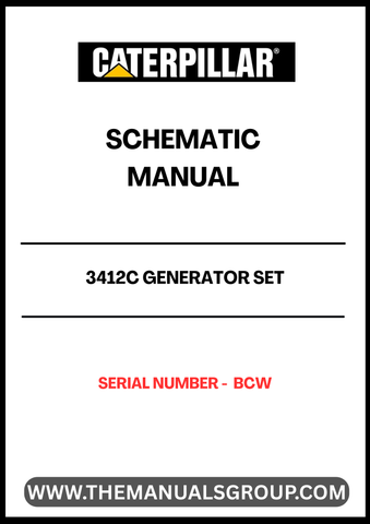 Discover the essential CAT 3412C Generator Set Schematic Manual, designed specifically for serial number BCW. This comprehensive manual provides detailed schematics that are crucial for understanding the inner workings of your generator set, ensuring optimal performance and maintenance.