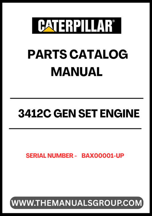 Enhance your maintenance and repair capabilities with the CAT 3412C Gen Set Engine Parts Catalog Manual, specifically designed for serial numbers BAX00001 and up. This comprehensive manual serves as an essential resource for identifying and sourcing the right parts for your engine, ensuring optimal performance and longevity.