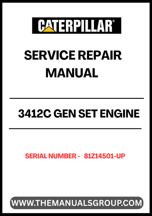 Unlock the full potential of your CAT 3412C Gen Set Engine with our comprehensive Service Repair Manual, specifically designed for serial numbers 81Z14501 and up. This manual is an essential resource for technicians and DIY enthusiasts alike, providing detailed instructions and insights to ensure your engine operates at peak performance.