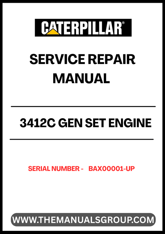  Unlock the full potential of your CAT 3412C GEN SET engine with our comprehensive Service Repair Manual, specifically designed for serial numbers BAX00001 and up. This manual is an essential resource for technicians and DIY enthusiasts alike, providing detailed instructions and insights to ensure your engine operates at peak performance.