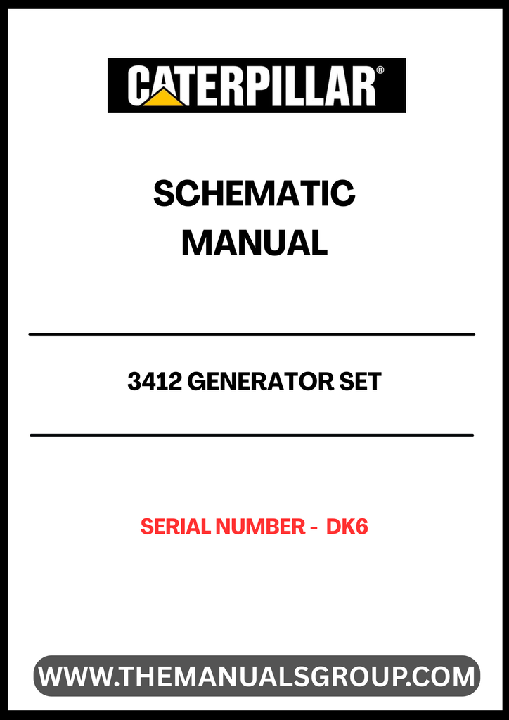 Discover the essential CAT 3412 Generator Set Schematic Manual ...