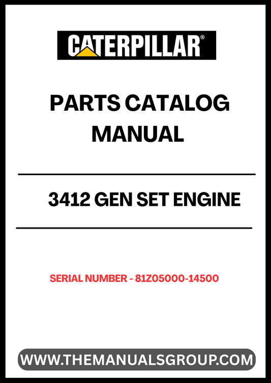 Enhance the performance and longevity of your CAT 3412 Gen Set with our comprehensive Parts Catalog Manual, specifically designed for serial numbers 81Z05000-14500. This manual serves as an essential resource for identifying and sourcing the right parts, ensuring your engine operates at peak efficiency.