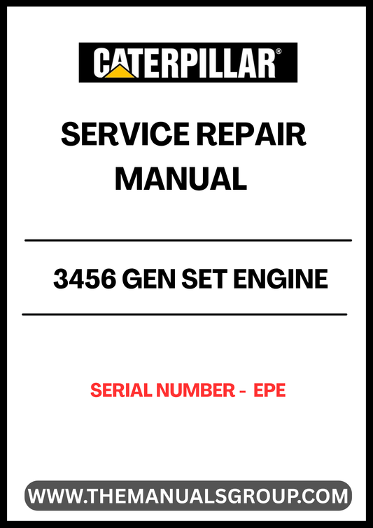 Discover the essential CAT 3456 Gen Set Engine Service Repair Manual, specifically designed for serial number EPE. This comprehensive guide is your go-to resource for maintaining and repairing your engine, ensuring optimal performance and longevity. With detailed instructions and diagrams, you can tackle any service task with confidence.