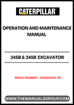 Discover the essential CAT 345B & 345B Excavator Operation and Maintenance Manual, specifically designed for models with serial number 2SW00001-UP and powered by the robust 3176 engine. This comprehensive guide is your go-to resource for maximizing the performance and longevity of your excavator, ensuring you get the most out of your investment.