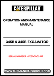  Enhance the performance and longevity of your CAT 345B and 345B Excavator with the comprehensive Operation and Maintenance Manual. Designed specifically for models powered by the 3176 engine, this manual provides essential insights into optimal opertion techniques and maintenance practices, ensuring your equipment runs smoothly and efficiently.