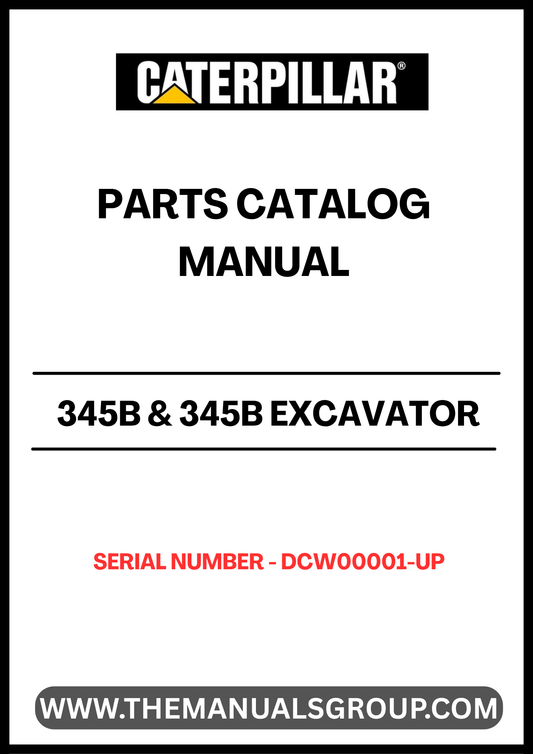 Discover the essential CAT 345B & 345B Excavator Parts Catalog Manual, specifically designed for serial numbers DCW00001 and up. This comprehensive guide is powered by the robust 3176 engine, ensuring you have the most accurate and detailed information at your fingertips.
