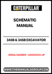 Discover the essential CAT 345B & 345B Excavator Schematic Manual, specifically designed for models with serial number 5WS00001 and up, powered by the robust 3176C engine. This comprehensive manual provides detailed schematics that are crucial for understanding the intricate systems of your excavator, ensuring optimal performance and maintenance.