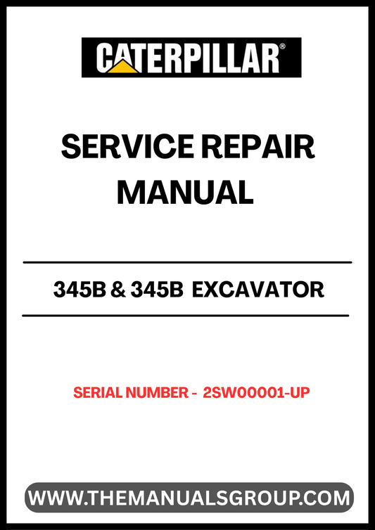 Unlock the full potential of your CAT 345B and 345B Excavator with our comprehensive Service Repair Manual, specifically designed for serial numbers 2SW00001 and up. This manual is an essential resource for operators and technicians, providing detailed insights into the maintenance and repair of your machine powered by the robust 3176 engine.
