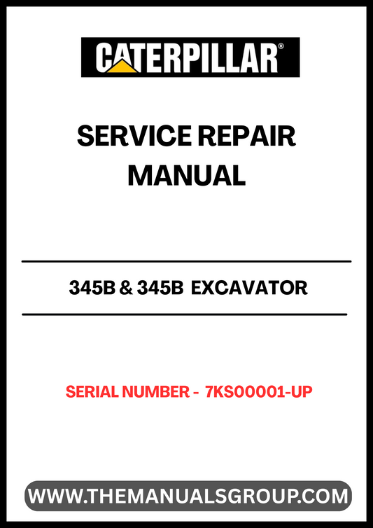 Unlock the full potential of your CAT 345B and 345B Excavator with our comprehensive Service Repair Manual, specifically designed for serial numbers 7KS00001 and up. This manual is an essential resource for operators and technicians, providing detailed instructions and insights to keep your machinery running smoothly and efficiently.