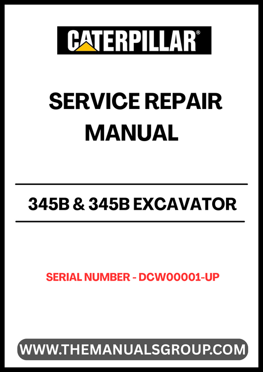 Enhance your maintenance capabilities with the CAT 345B & 345B Excavator Service Repair Manual, specifically designed for serial numbers DCW00001 and up. This comprehensive guide is powered by the robust 3176 engine, ensuring you have the most relevant and detailed information at your fingertips for optimal performance.