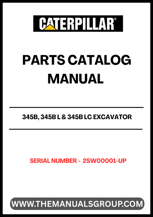 Discover the essential CAT 345B, 345B L & 345B LC Excavator Parts Catalog Manual, designed specifically for models with serial number 2SW00001-UP and powered by the robust 3176C engine. This comprehensive manual is your go-to resource for identifying and sourcing the right parts for your excavator, ensuring optimal performance and longevity.